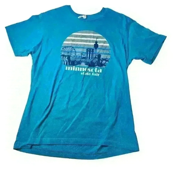 Womens Teal Blue Minnesota State Fair Tshirt Size Medium - Picture 1 of 4